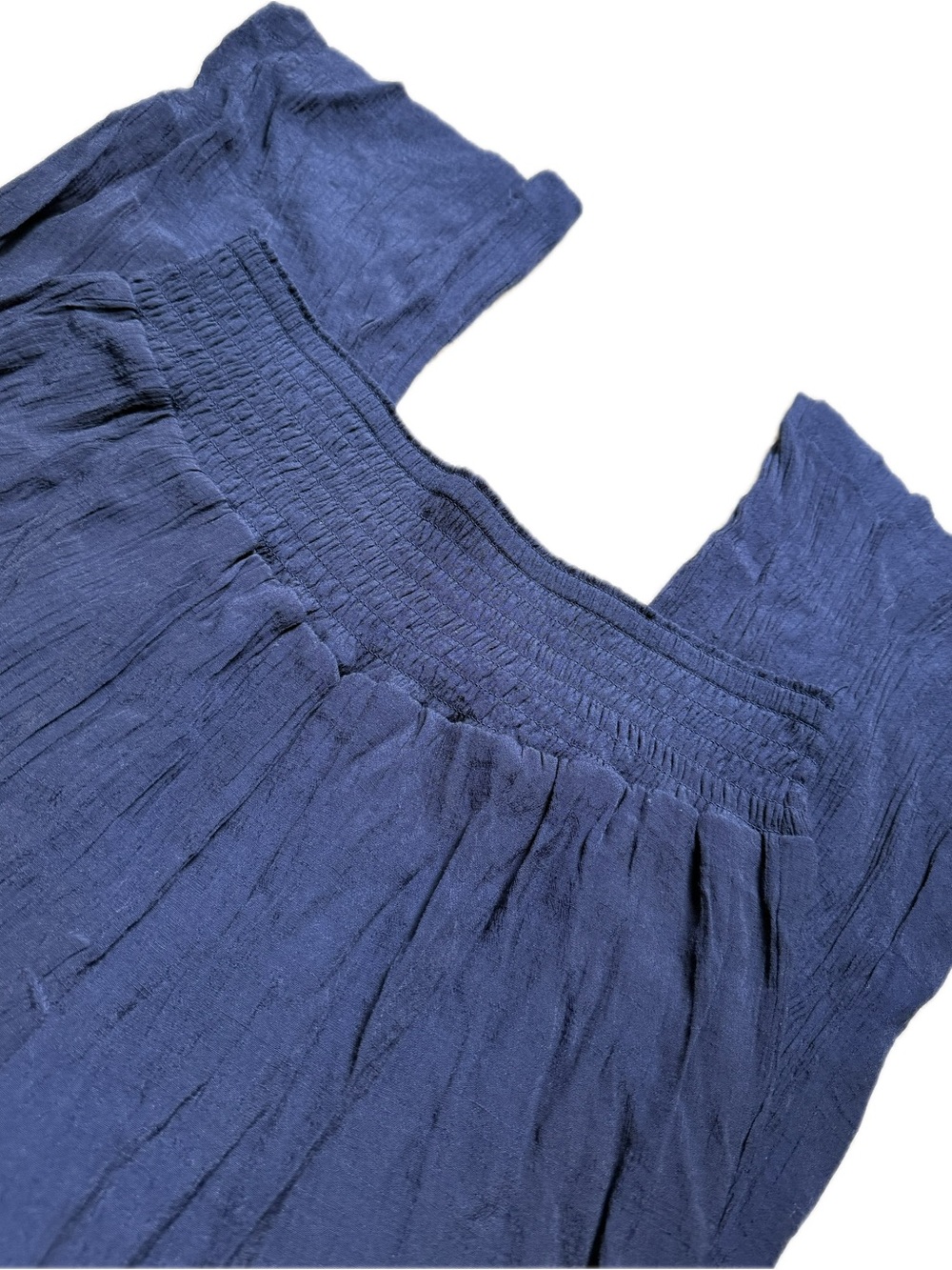 Nanette Lepore Navy Smocked Wide-Leg Pants